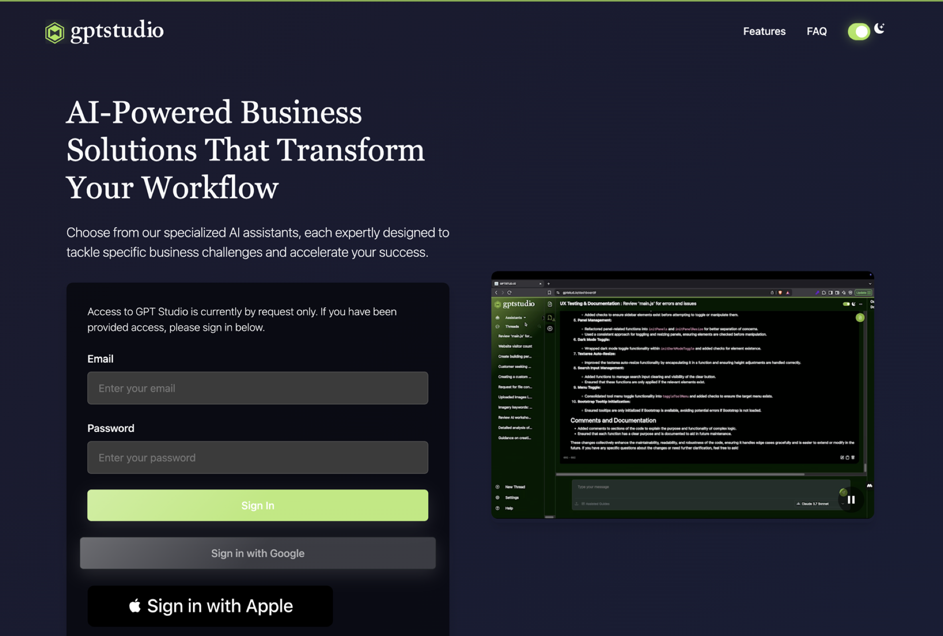 GPT Studio AI-powered document collaboration platform
